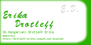 erika drotleff business card